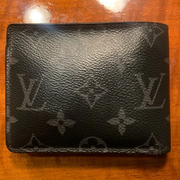 Louis Vuitton The Multiple Wallet iconic black and grey Monogram Eclipse canvas